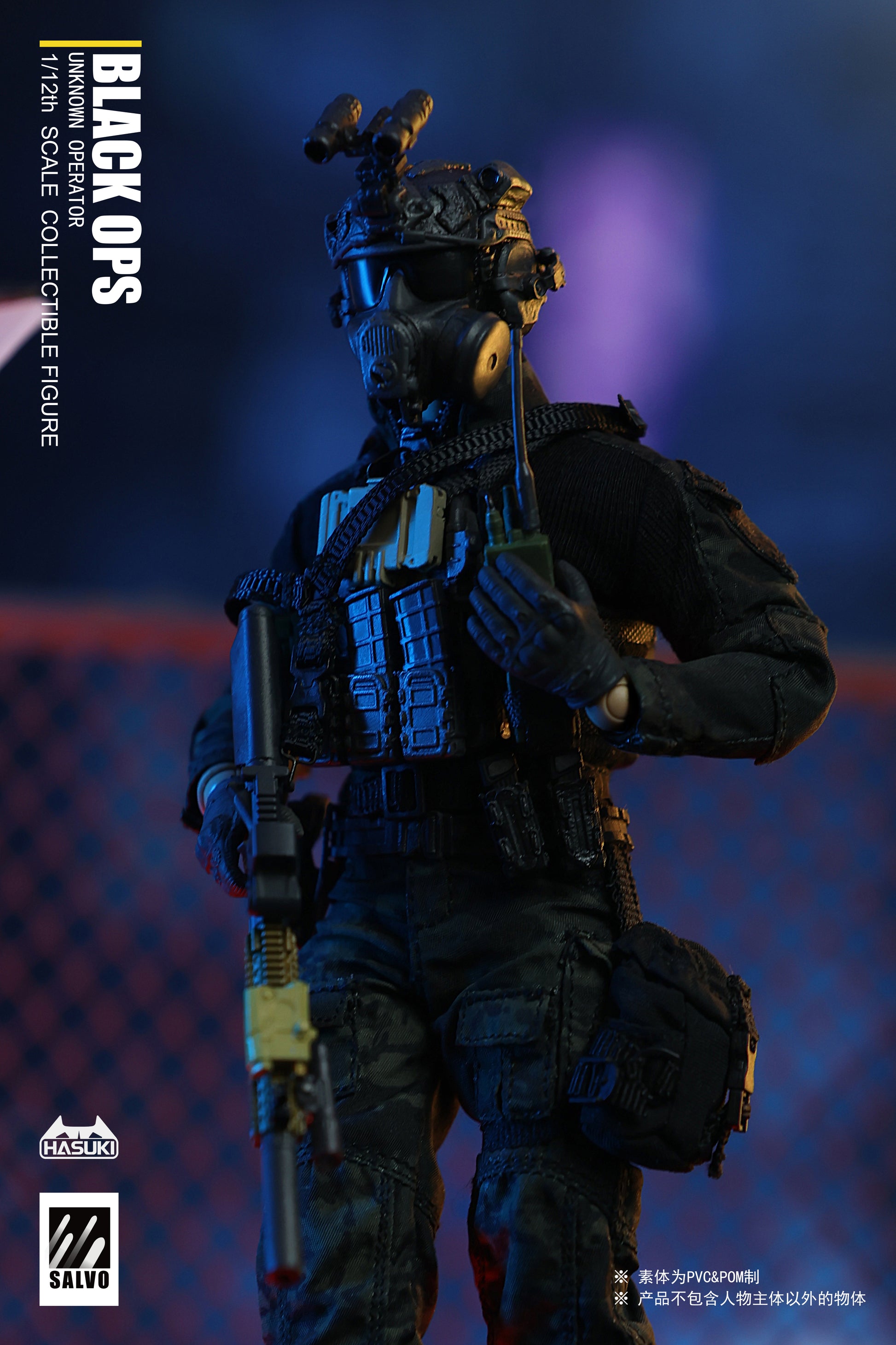 Suppressed carbine with PEQ-15 laser, flip-up sights and vertical foregrip detail
