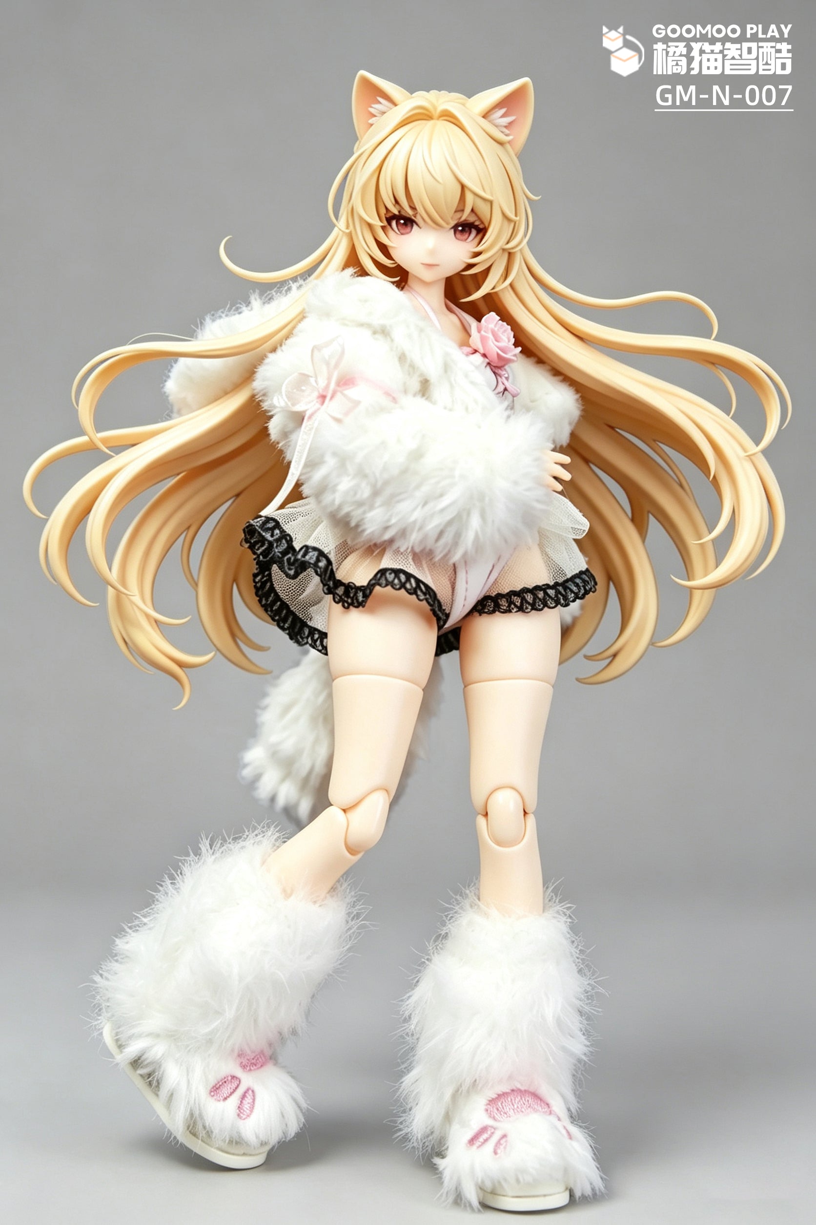 1/12スケール衣装セット – スノーネコ人形の服とファージャケット&ポーブーツ