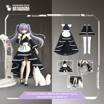 GooMoo Play 1/12 Doll Clothes European Manor Maid Set 