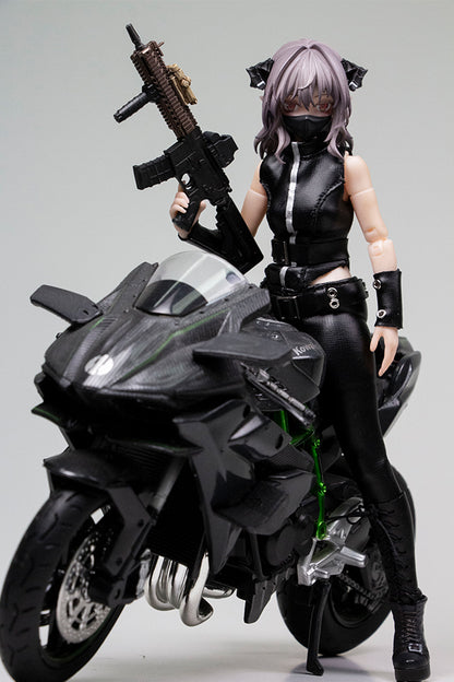 GOOMOOPLAY Black Knight Biker Outfit Set