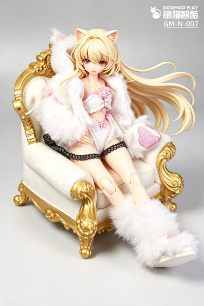 1/12スケール衣装セット – スノーネコ人形の服とファージャケット&ポーブーツ