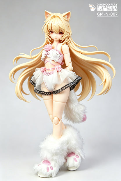 1/12スケール衣装セット – スノーネコ人形の服とファージャケット&ポーブーツ