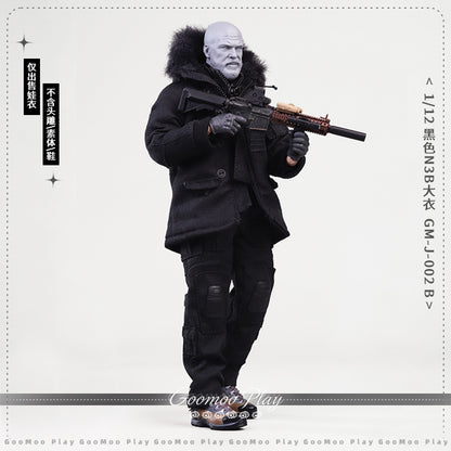 GOOMOO Black Parka & Low Profile Plate Carrier Set 1/12 Action Figure Outfit