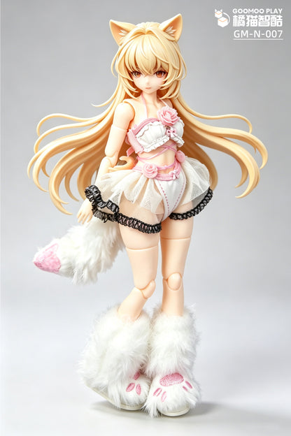 1/12スケール衣装セット – スノーネコ人形の服とファージャケット&ポーブーツ
