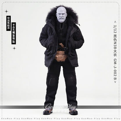 GOOMOO Black Parka & Low Profile Plate Carrier Set 1/12 Action Figure Outfit