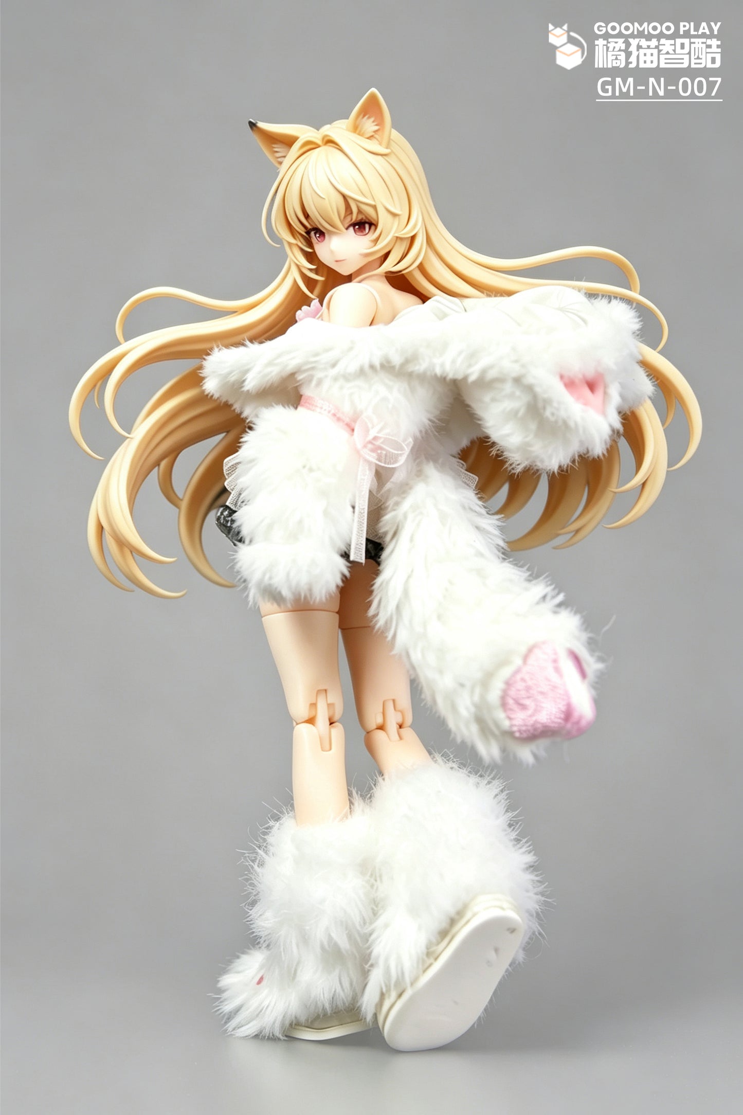1/12スケール衣装セット – スノーネコ人形の服とファージャケット&ポーブーツ