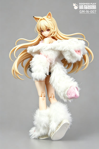 1/12スケール衣装セット – スノーネコ人形の服とファージャケット&ポーブーツ
