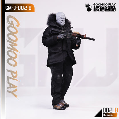 GOOMOO Black Parka & Low Profile Plate Carrier Set 1/12 Action Figure Outfit