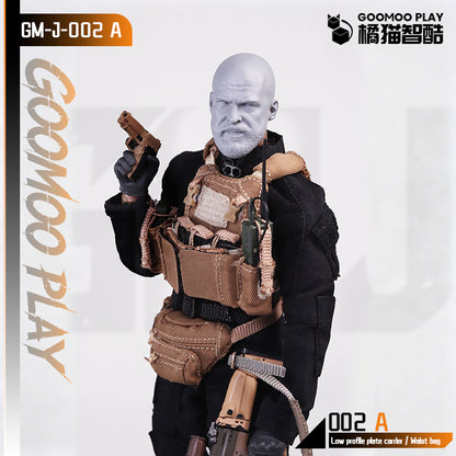 GOOMOO Black Parka & Low Profile Plate Carrier Set 1/12 Action Figure Outfit