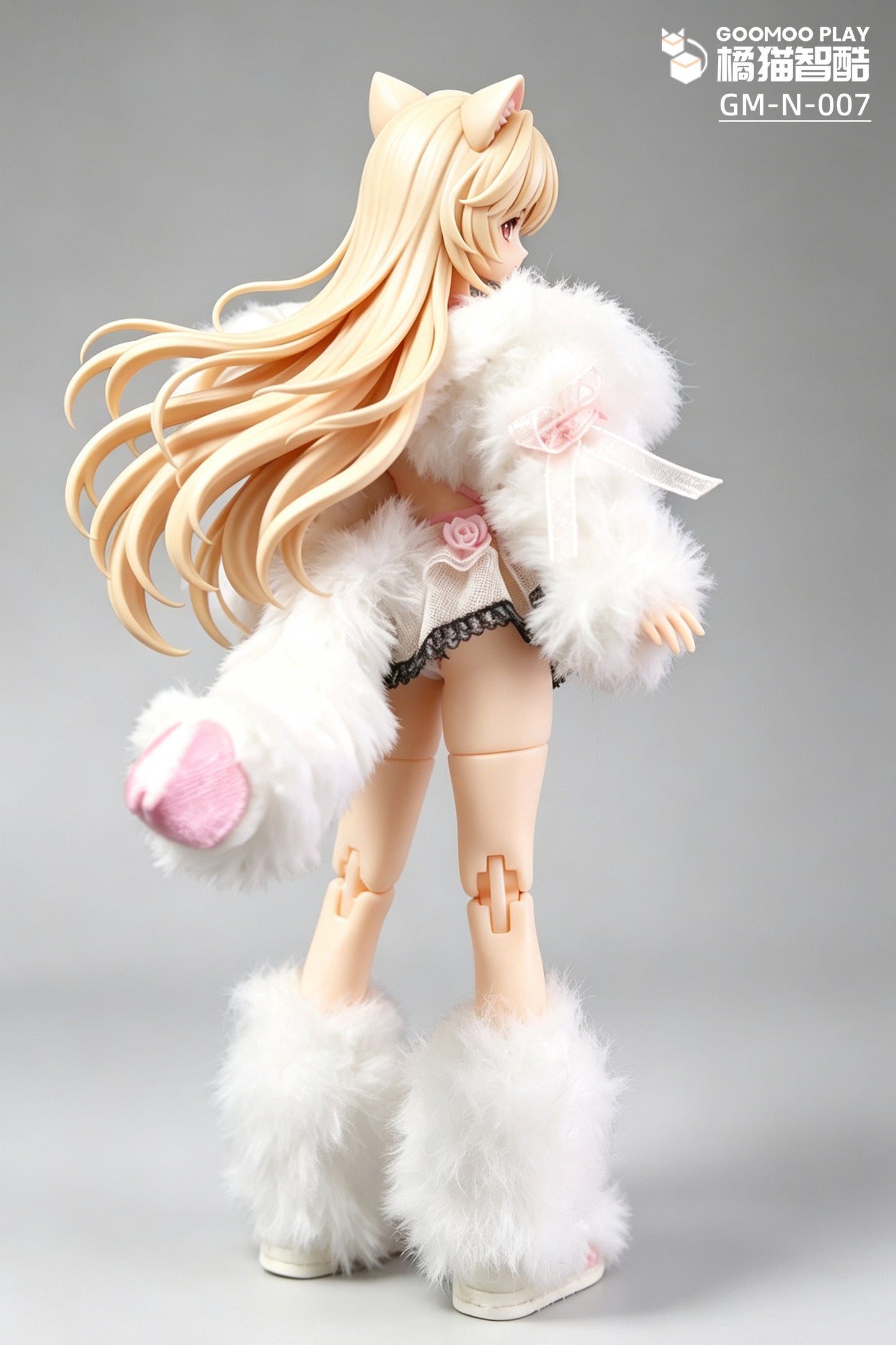 1/12スケール衣装セット – スノーネコ人形の服とファージャケット&ポーブーツ
