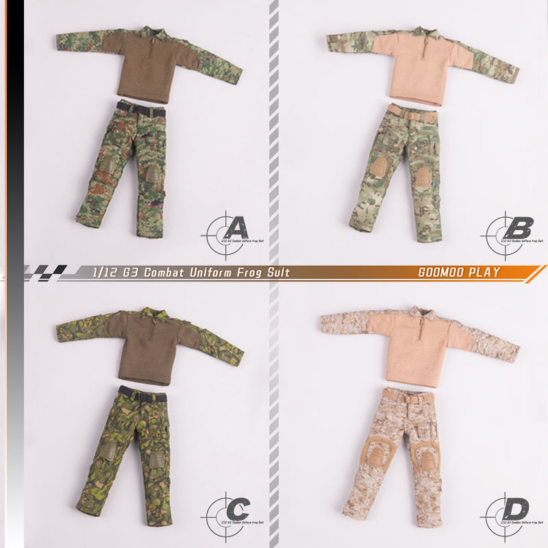 GOOMOO G3 Combat Uniform Frog Suit 1/12 Action Figure Outfit Set