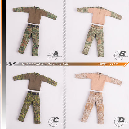 GOOMOO G3 Combat Uniform Frog Suit 1/12 Action Figure Outfit Set
